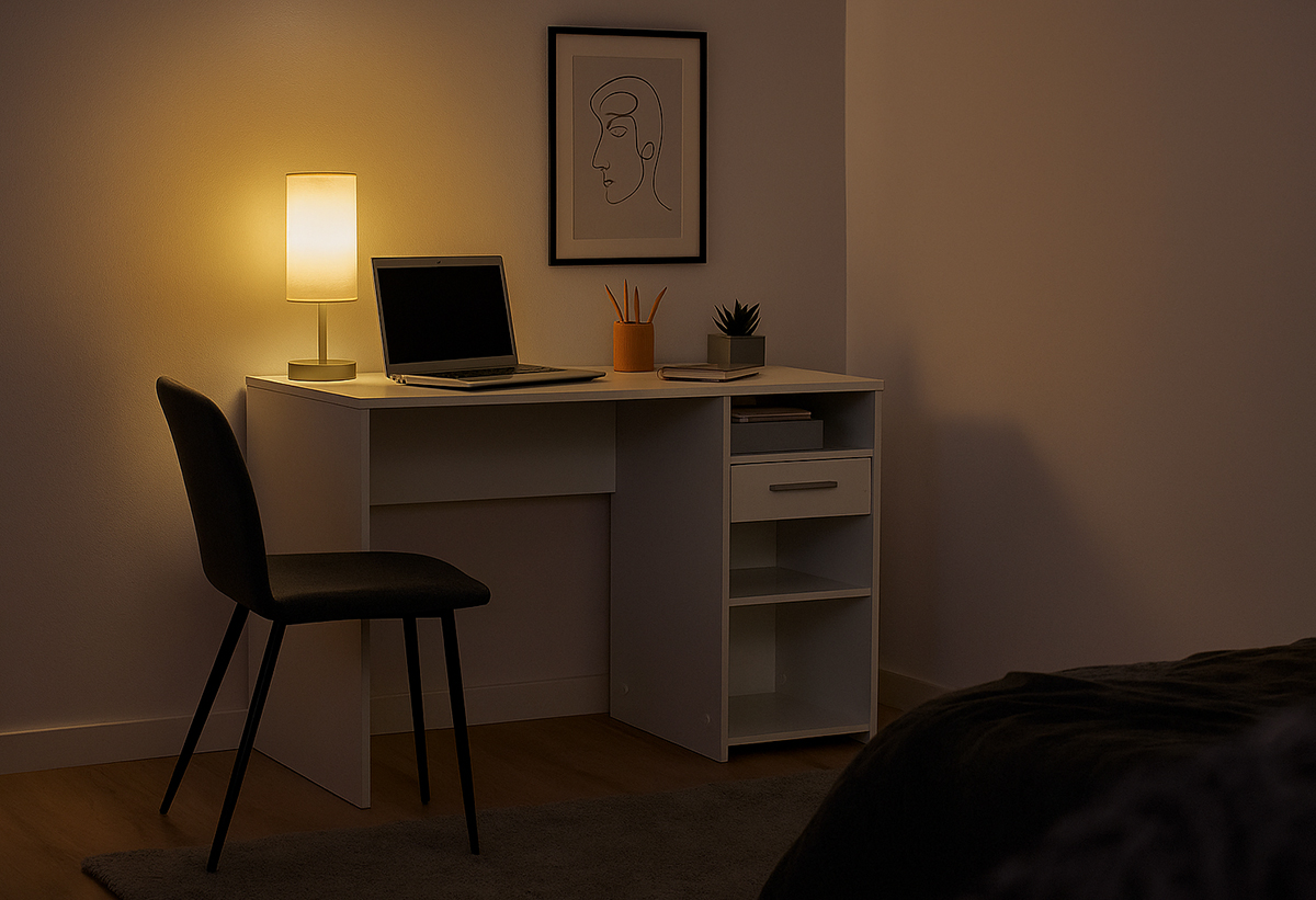 Απεικονίζεται το γραφείο Student σε ένα υπνοδωμάτιο.